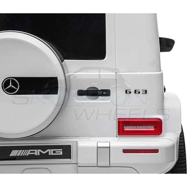 Ηλεκτροκίνητο Αυτοκίνητο Mercedes Benz AMG G63 Original License 12V - Λευκό | Skorpion Wheels - 5247037