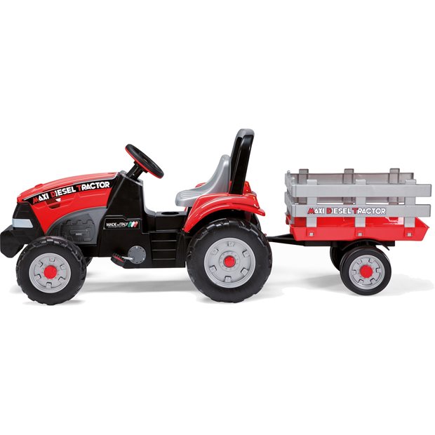 Πεταλοκινητο Peg Perego Maxi Diesel Tractor Με Trailer - CD0551