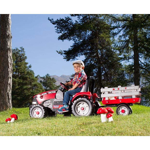 Πεταλοκινητο Peg Perego Maxi Diesel Tractor Με Trailer - CD0551