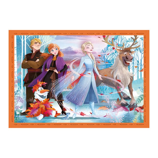 Clementoni Παιδικό Παζλ 4 Σε 1 Supercolor Disney Frozen II - 1200-21518