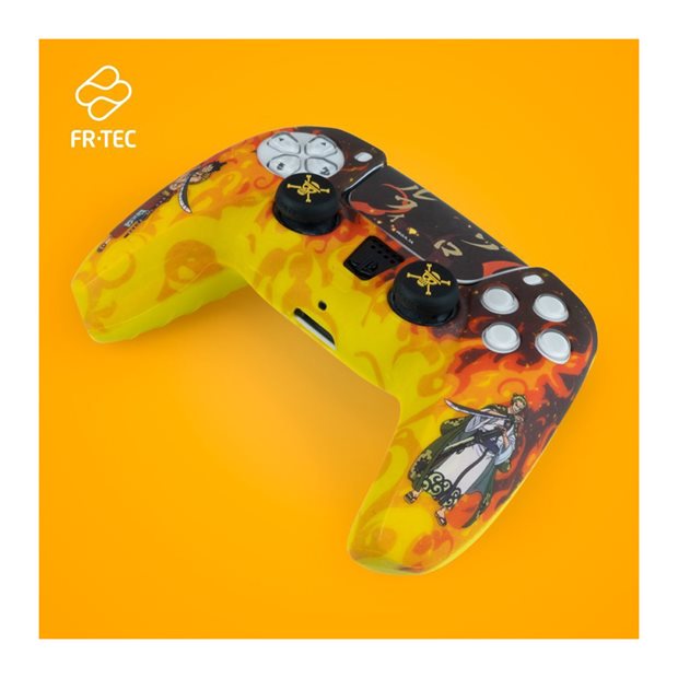 Σετ One Piece Fire Με Θήκη Σιλικόνης Για Χειριστήριο PS5 DualSense - OPPS5CKFIR