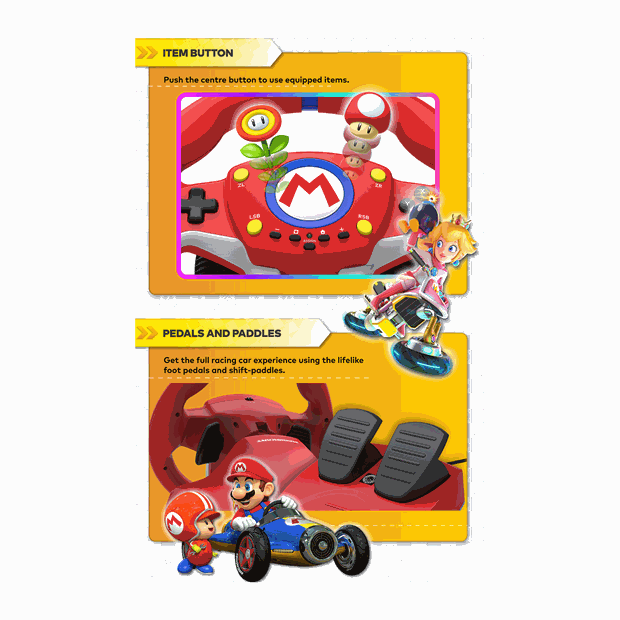 Τιμονιέρα Με Πετάλια Mario Kart Racing Wheel Pro Mini Για Nintendo Switch - NSW-204U