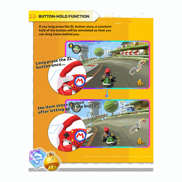 Τιμονιέρα Με Πετάλια Mario Kart Racing Wheel Pro Mini Για Nintendo Switch - NSW-204U