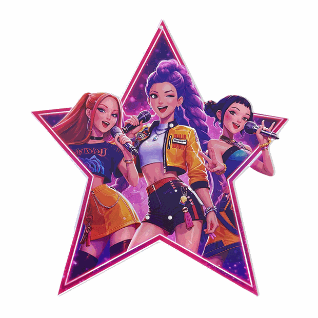 Ξύλινο Κάδρο Αστέρι K-Pop Demon Hunters - LT2026103