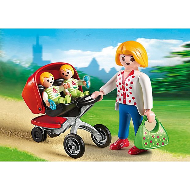 Playmobil City Life Μαμά Με Δίδυμα Και Καροτσάκι - 5573