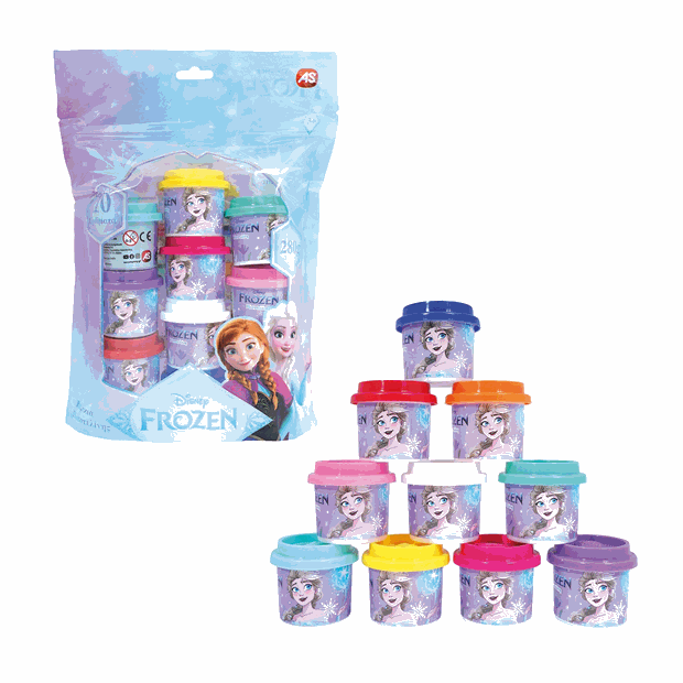 Σετ Πλαστελίνης 10 Βαζάκια 1oz Σε Σακουλάκι Frozen 280gr - 1045-03624