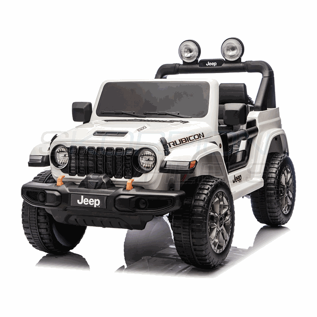 Ηλεκτροκίνητο Αυτοκίνητο Jeep Wrangler Rubicon Original License 12V Λευκό | Skorpion Wheels - 5247052