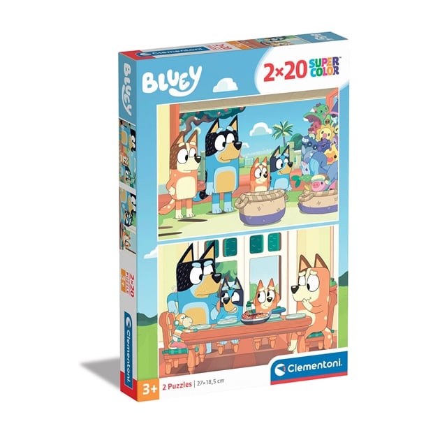 Παζλ 2x20pcs Bluey - Super Color | Clementoni - 1200-24807