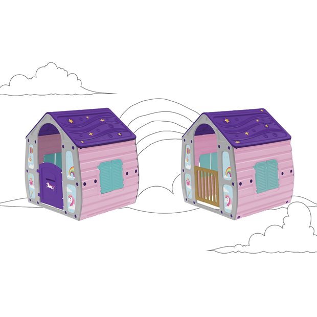 Παιδικο Σπιτακι Κηπου Unicorn Magical House Μωβ - 23561