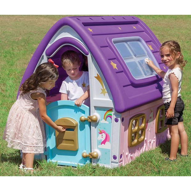 Παιδικο Σπιτακι Κηπου Unicorn Grand House Μωβ - 22561