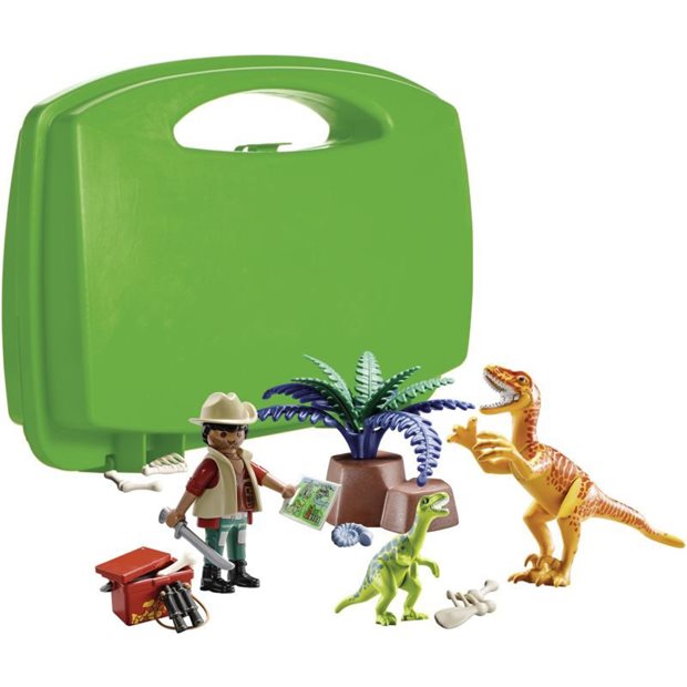 Playmobil Dinos Maxi Βαλιτσάκι Εξερευνητής Και Δεινόσαυροι - 70108