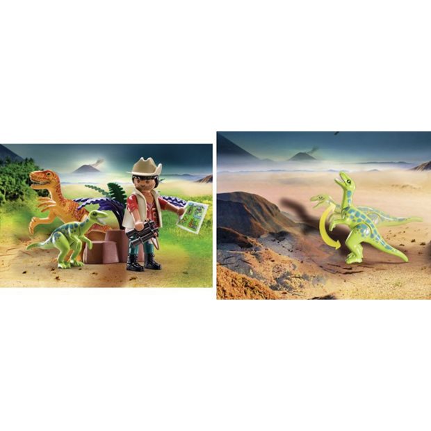 Playmobil Dinos Maxi Βαλιτσάκι Εξερευνητής Και Δεινόσαυροι - 70108