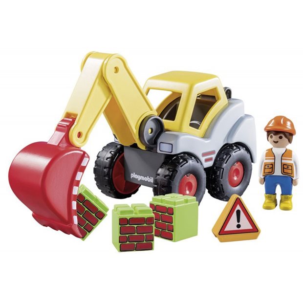 Playmobil 1.2.3 Φορτωτής Εκσκαφέας - 70125