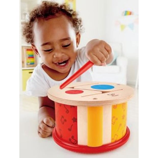 Hape Early Melodies Ξυλινο Τυμπανο Double-Sided Drum - E0608