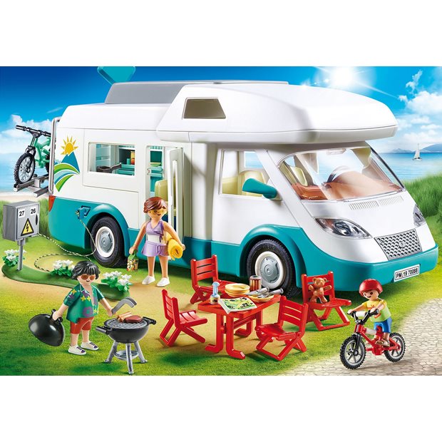 Playmobil Family Fun Αυτοκινούμενο Οικογενειακό Τροχόσπιτο - 70088