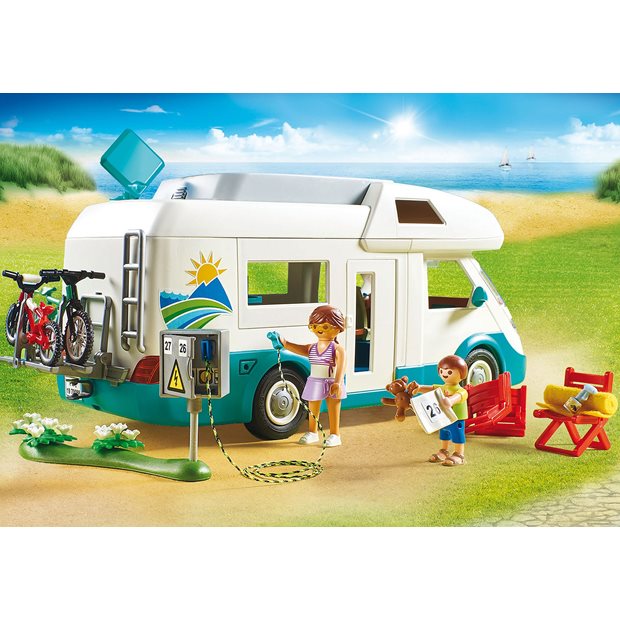 Playmobil Family Fun Αυτοκινούμενο Οικογενειακό Τροχόσπιτο - 70088
