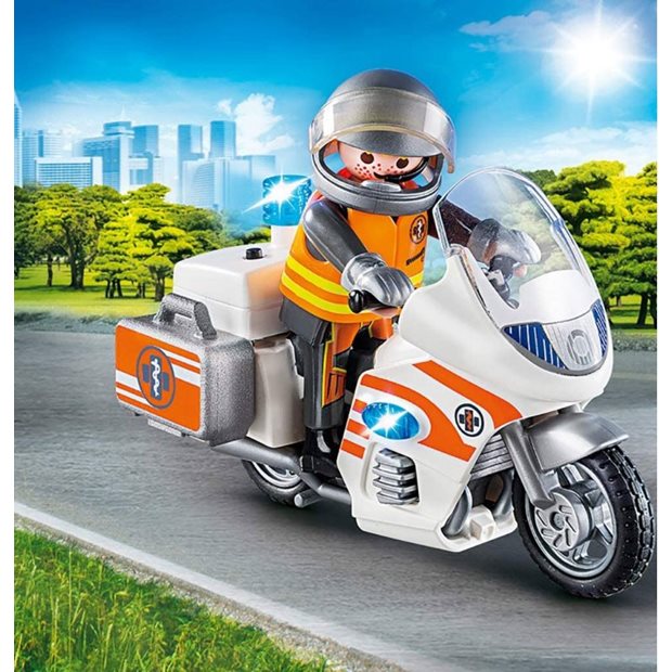 Playmobil City Life Διασώστης Με Μοτοσικλέτα - 70051