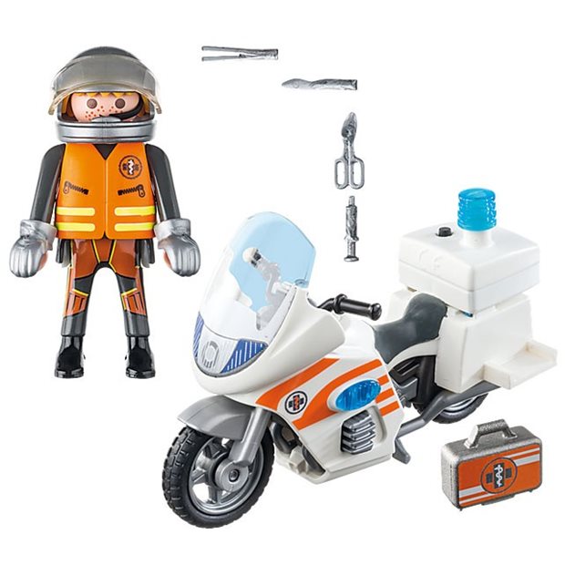 Playmobil City Life Διασώστης Με Μοτοσικλέτα - 70051