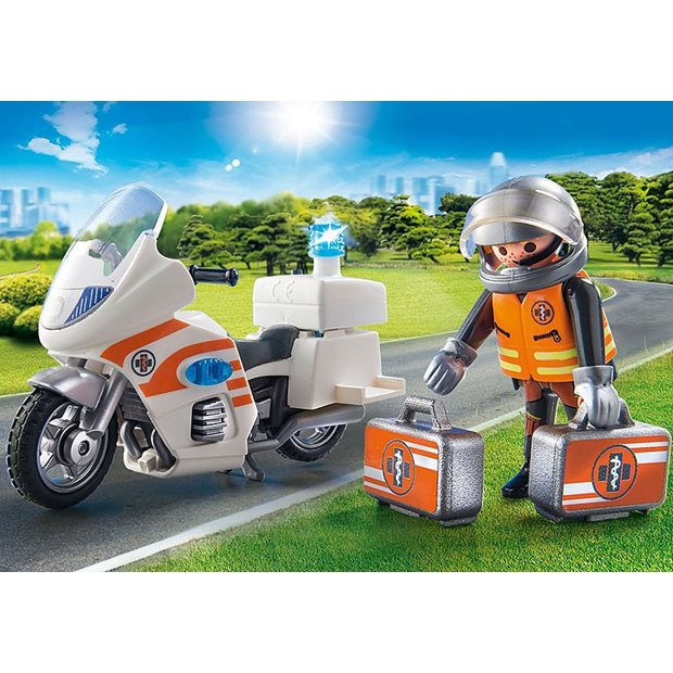 Playmobil City Life Διασώστης Με Μοτοσικλέτα - 70051