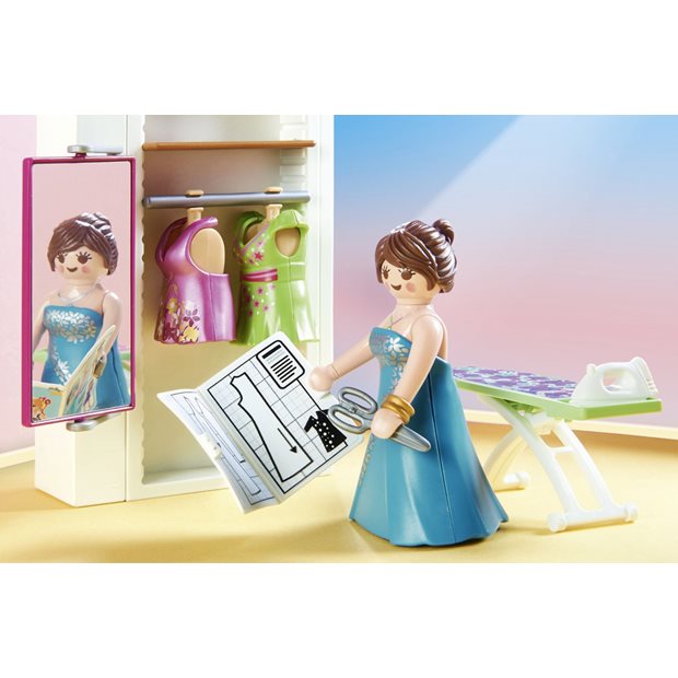Playmobil Dollhouse Υπνοδωμάτιο Με Ατελιέ Ραπτικής - 70208