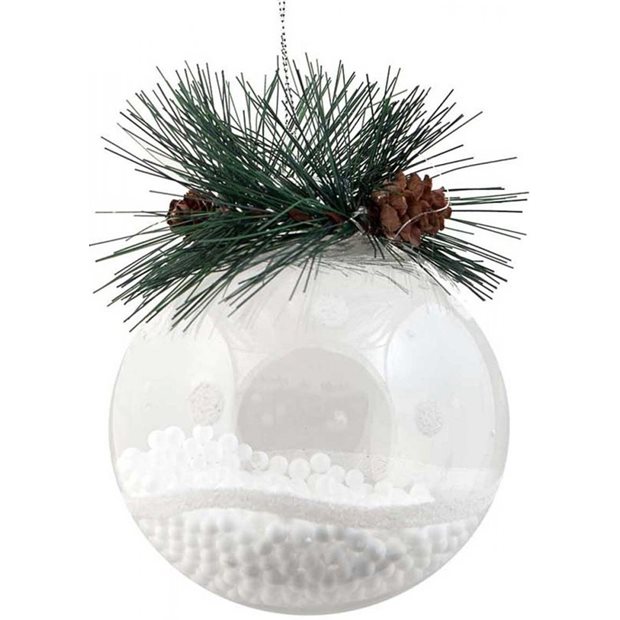 Χριστουγεννιατικη Μπαλα Διαφανη Σε 5 Σχέδια 10cm - 53134