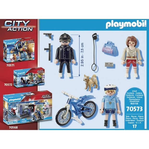 Playmobil City Action Αστυνομικός Με Ποδήλατο Και Πορτοφολάς - 70573