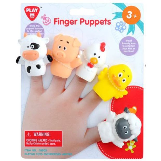 Playgo Ζωακια Happy Finger Puppets - 1880