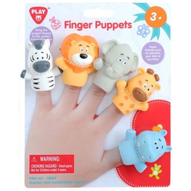 Playgo Ζωακια Happy Finger Puppets - 1880