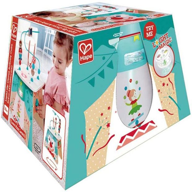 Hape Learning Ξυλινος Κυβος Δραστηριοτητων Light-Up Circus - E1813