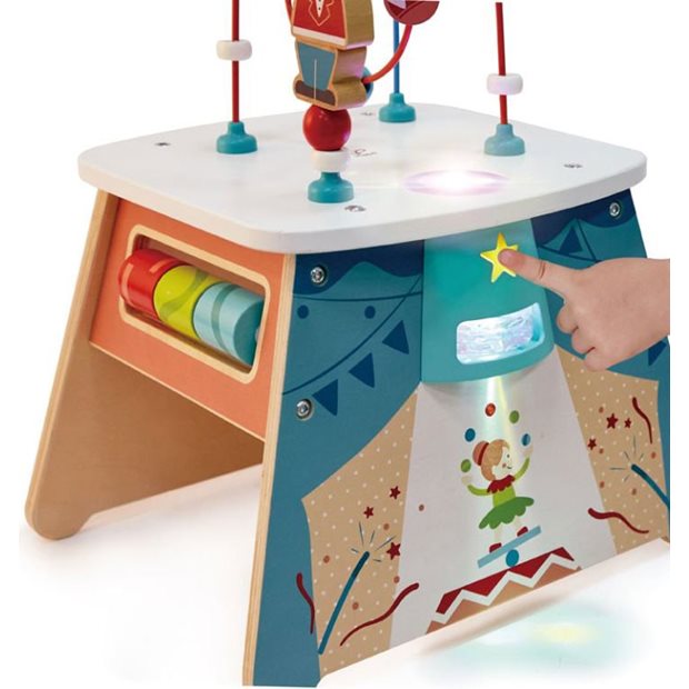 Hape Learning Ξυλινος Κυβος Δραστηριοτητων Light-Up Circus - E1813