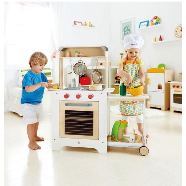 Hape Playfully Delicious Ξυλινη Κουζινα Cook N Serve Kitchen - E3126