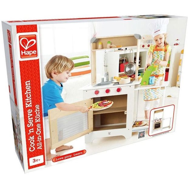 Hape Playfully Delicious Ξυλινη Κουζινα Cook N Serve Kitchen - E3126