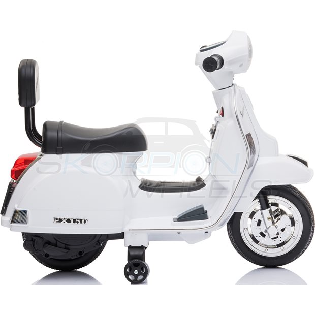 Ηλεκτροκίνητη Μηχανή Piaggio Vespa Original License 6V Λευκή | Skorpion Wheels - 5245008