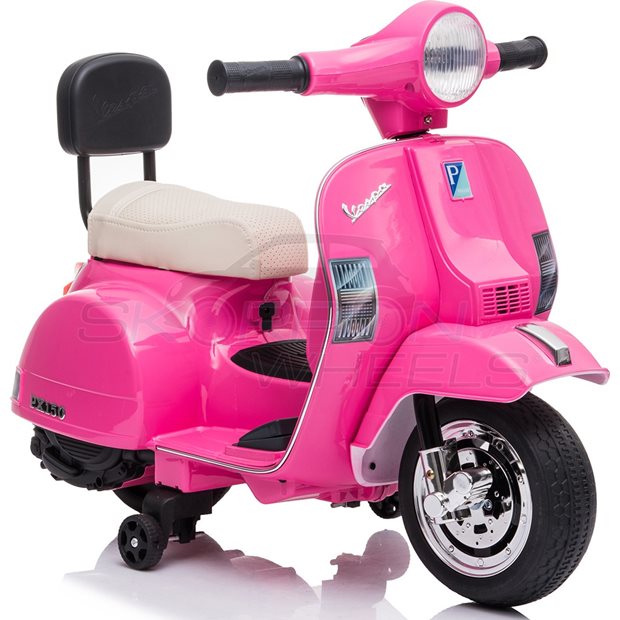 Ηλεκτροκίνητη Μηχανή Piaggio Vespa Original License 6V Ροζ | Skorpion Wheels - 5245008