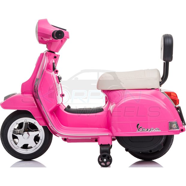 Ηλεκτροκίνητη Μηχανή Piaggio Vespa Original License 6V Ροζ | Skorpion Wheels - 5245008