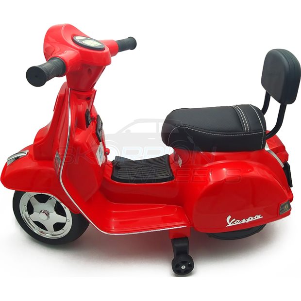 Ηλεκτροκίνητη Μηχανή Piaggio Vespa Original License 6V Κόκκινη | Skorpion Wheels - 5245008