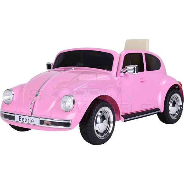 Ηλεκτροκίνητο Αυτοκίνητο Volkswagen Beetle Original License 12V Ροζ | Skorpion Wheels - 5246018