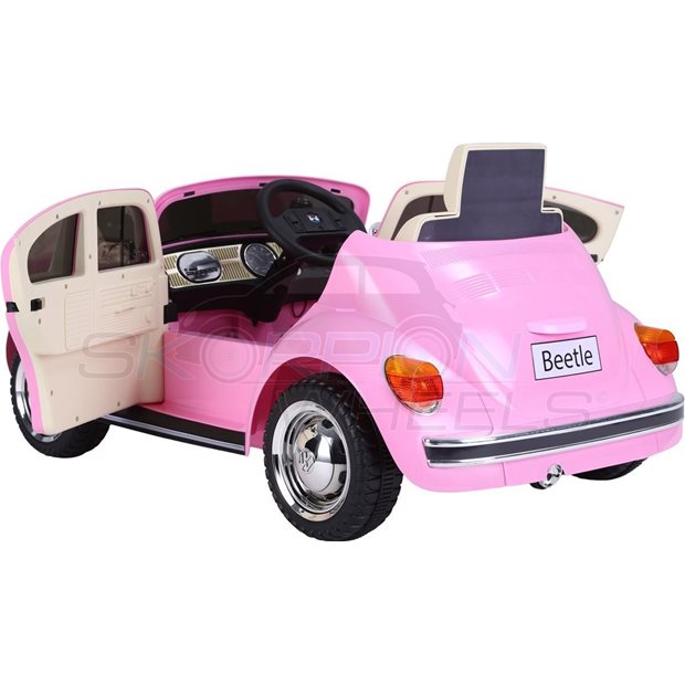 Ηλεκτροκίνητο Αυτοκίνητο Volkswagen Beetle Original License 12V Ροζ | Skorpion Wheels - 5246018