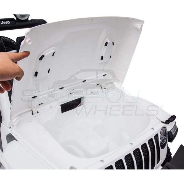 Ηλεκτροκίνητο Αυτοκίνητο Jeep Wrangler Rubicon Original License 12V Λευκό | Skorpion Wheels - 5247052