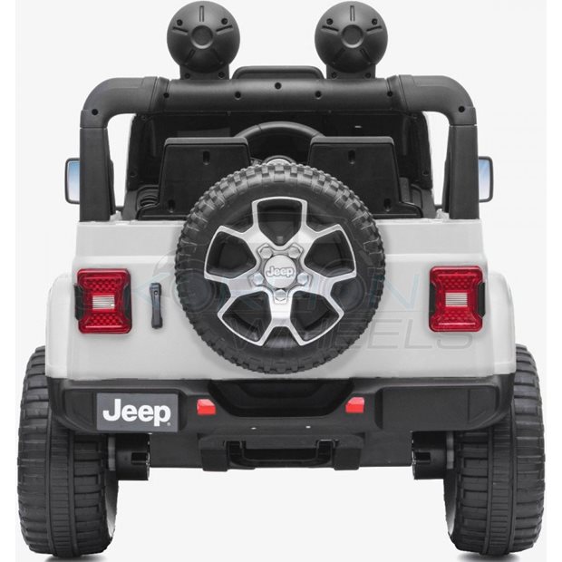Ηλεκτροκίνητο Αυτοκίνητο Jeep Wrangler Rubicon Original License 12V Λευκό | Skorpion Wheels - 5247052