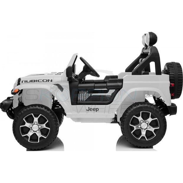 Ηλεκτροκίνητο Αυτοκίνητο Jeep Wrangler Rubicon Original License 12V Λευκό | Skorpion Wheels - 5247052