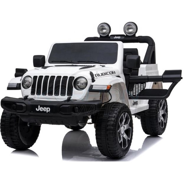 Ηλεκτροκίνητο Αυτοκίνητο Jeep Wrangler Rubicon Original License 12V Λευκό | Skorpion Wheels - 5247052