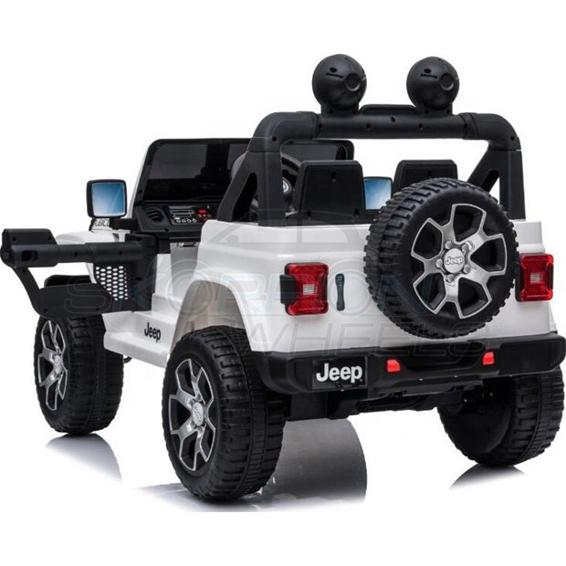 Ηλεκτροκίνητο Αυτοκίνητο Jeep Wrangler Rubicon Original License 12V Λευκό | Skorpion Wheels - 5247052