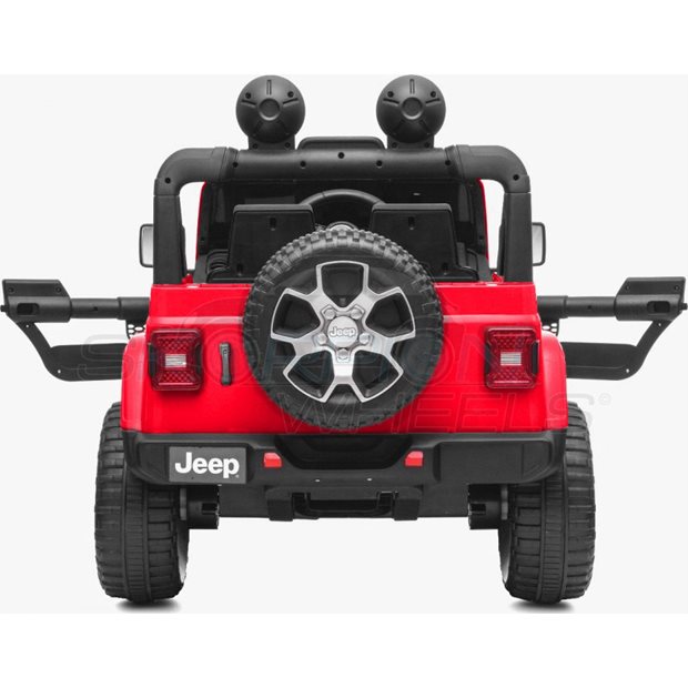 Ηλεκτροκίνητο Αυτοκίνητο Jeep Wrangler Rubicon Original License 12V - Κόκκινο | Skorpion Wheels - 5247052