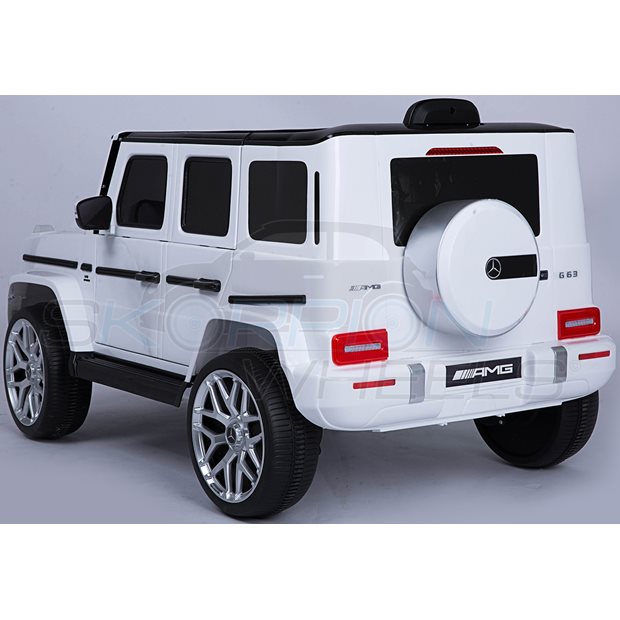 Ηλεκτροκίνητο Αυτοκίνητο Mercedes Benz AMG G63 Original License 12V - Λευκό | Skorpion Wheels - 5247036