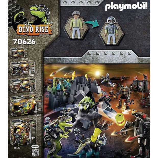 Playmobil Dino Rise Αγκυλόσαυρος Με Μαχητή Εναντίον Ρομπότ - 70626