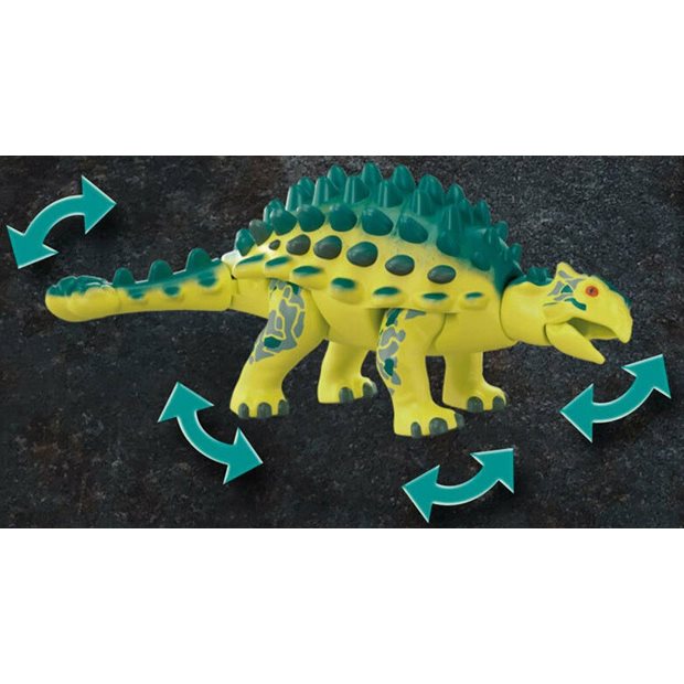 Playmobil Dino Rise Αγκυλόσαυρος Με Μαχητή Εναντίον Ρομπότ - 70626