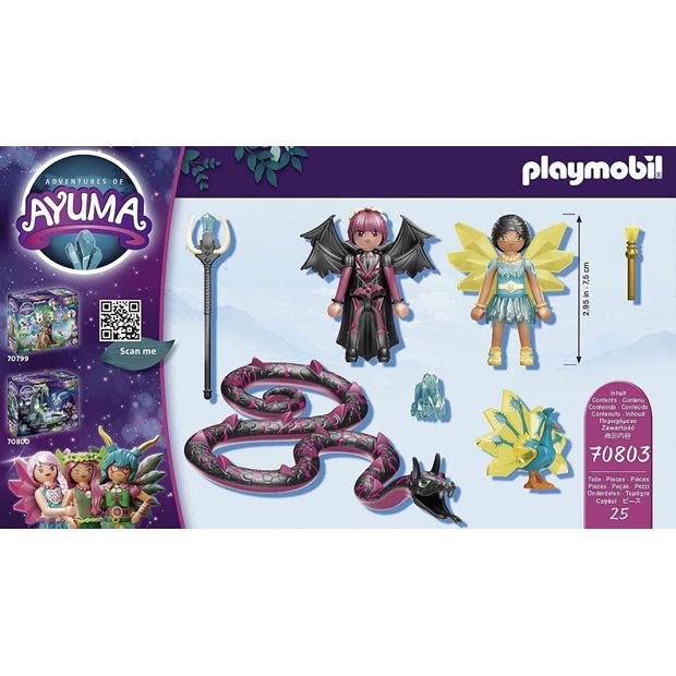 Playmobil Ayuma Crystal Fairy Και Bat Fairy Με Μαγικά Ζώα - 70803