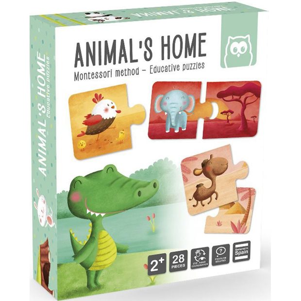 Παζλ Ζωακια Animal's Home Eurekakids P&G Montessori - 483017