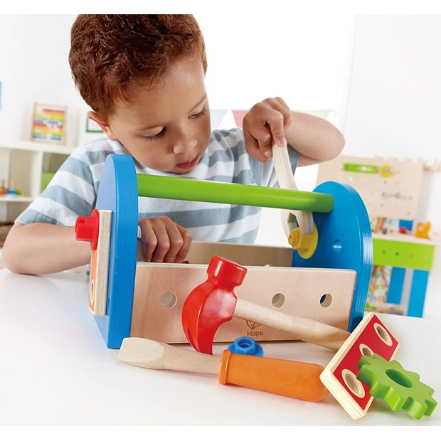 Hape Early Explorer Ξυλινο Κασελακι Εργαλειων Fix It Tool Box - E3001